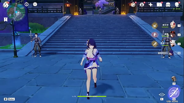 Raiden Genshin Telanjang Dengan Yukata Mod Panas Oleh Hexi Wang