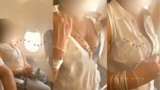 Berani Banget Istri Orang India Pamer Tetek Di Pesawat Umum, Bikin Penumpang Lain Nggak Bisa Tidur.